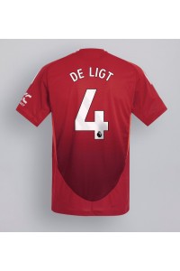 Fotbalové Dres Manchester United Matthijs de Ligt #4 Domácí Oblečení 2024-25 Krátký Rukáv